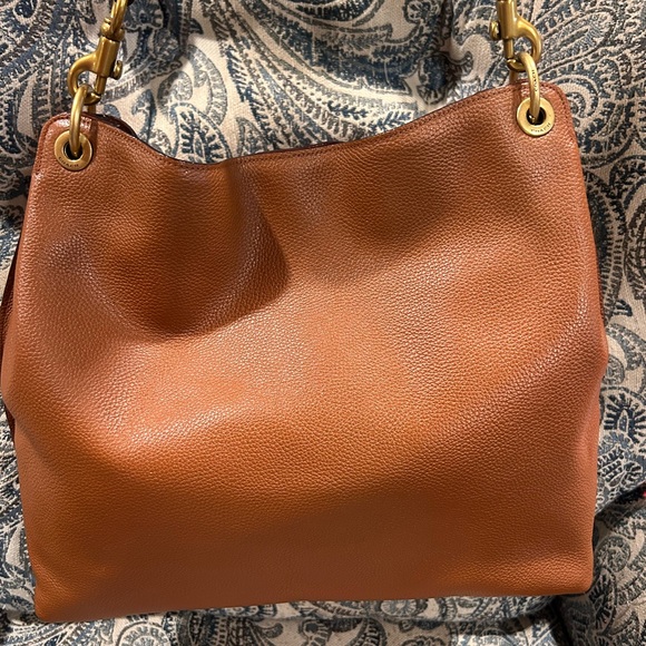 Coach Tabby Hobo Pebbled Leather Saddle Brown Like New - Picture 3 of 13